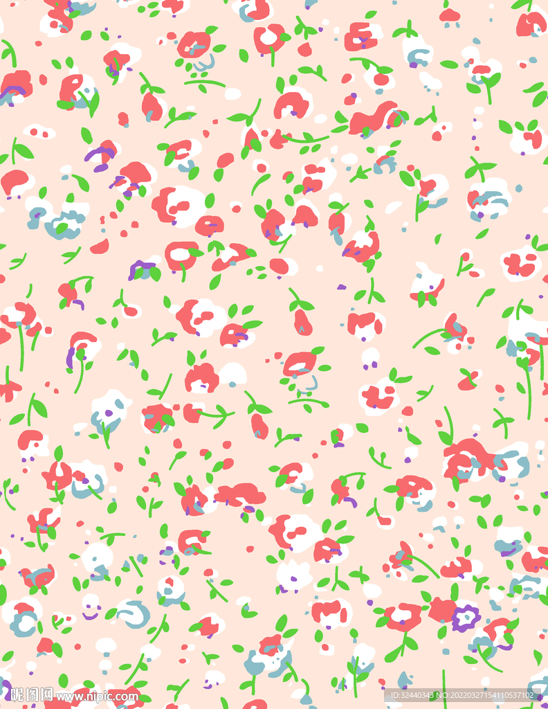 大牌  小碎花   手绘花  