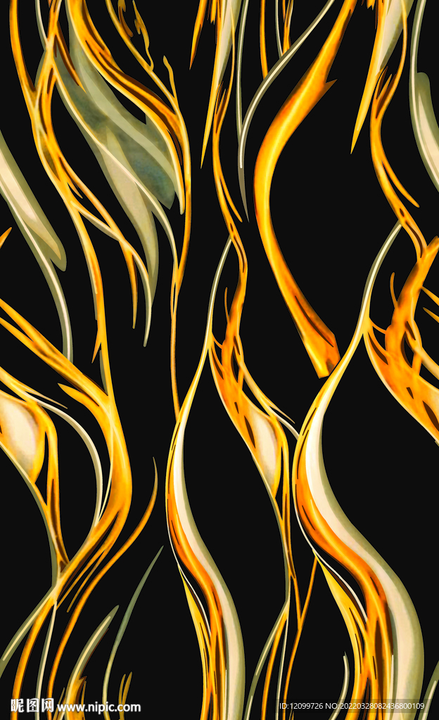 大牌数码S波浪纹理抽象花