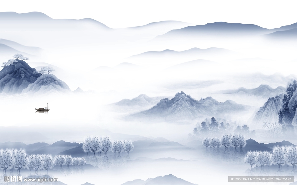 最新客厅电视山水 TIF分层