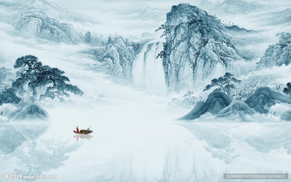 别墅 客厅电视山水 TIF分层