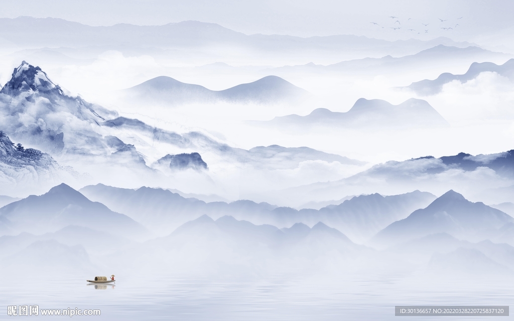 最新款人气山水 tif分层