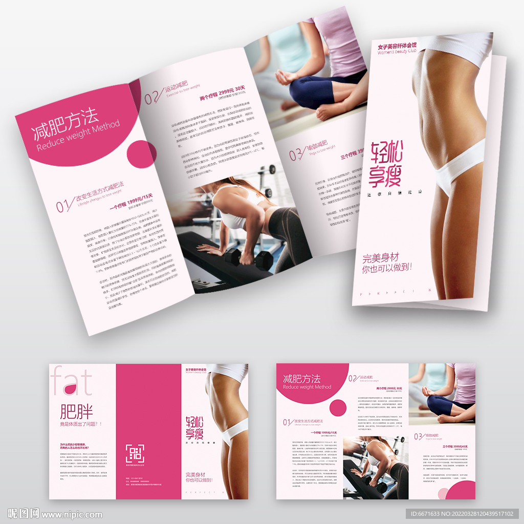 减肥宣传三折页