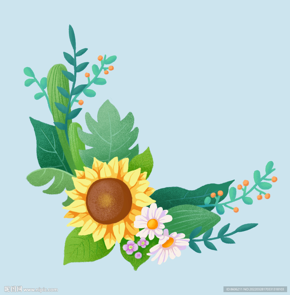 向日葵花束植物花环