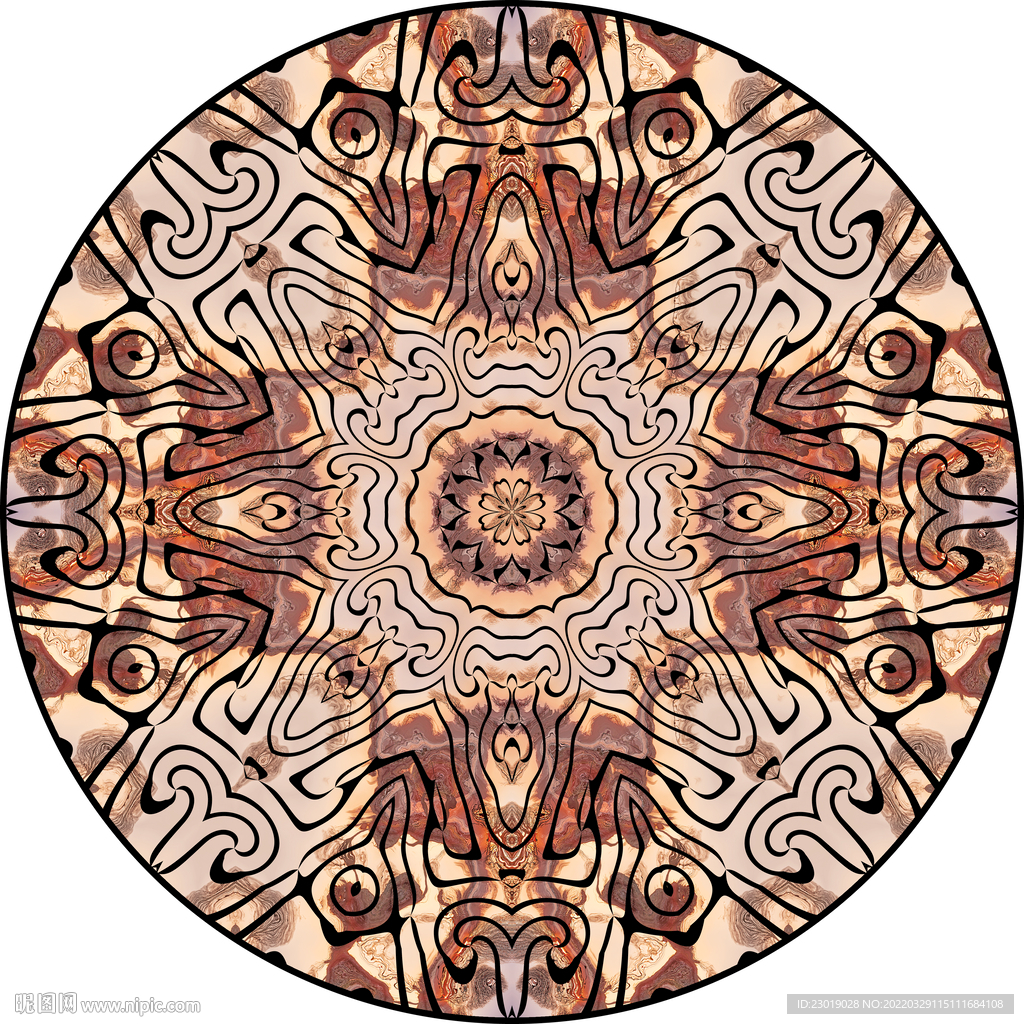 欧式华丽圆形吊顶壁画天顶画