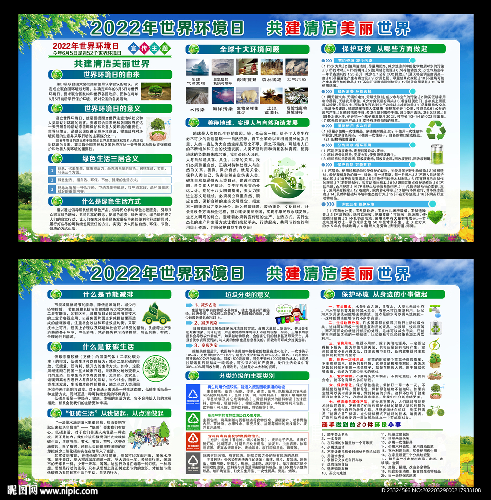 2022世界环境日展板宣传栏