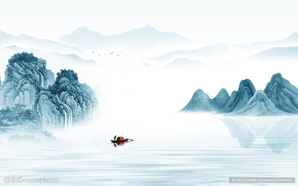 新中式客厅新品山水 TIF分层