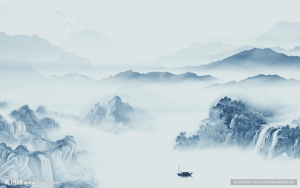 别墅客厅新品山水 TIF分层