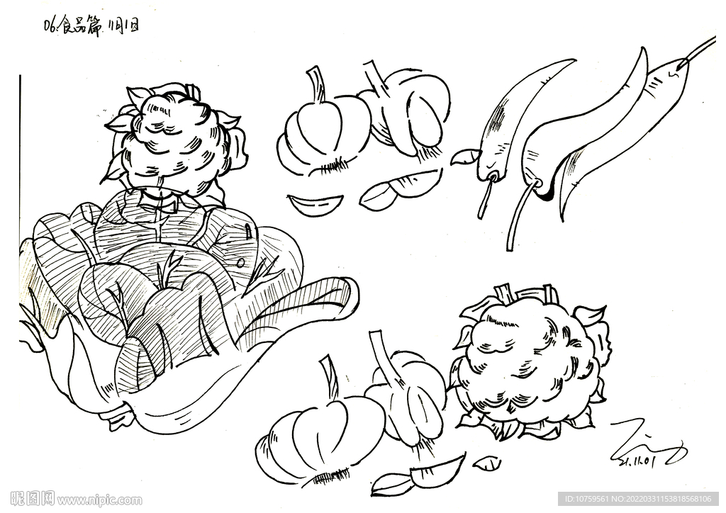蔬菜简笔画