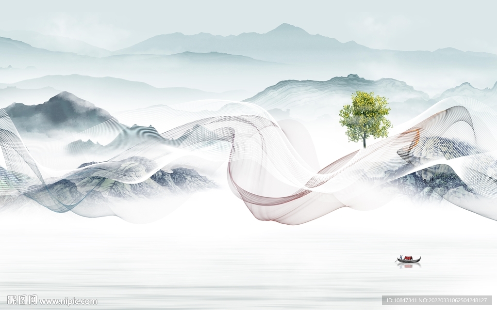 意境高端山水新画 TIF分层