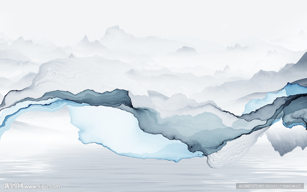 现代高清背景山水 TIF分层