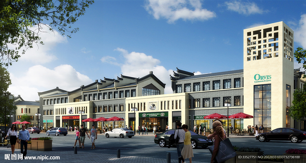 中式仿古商业街