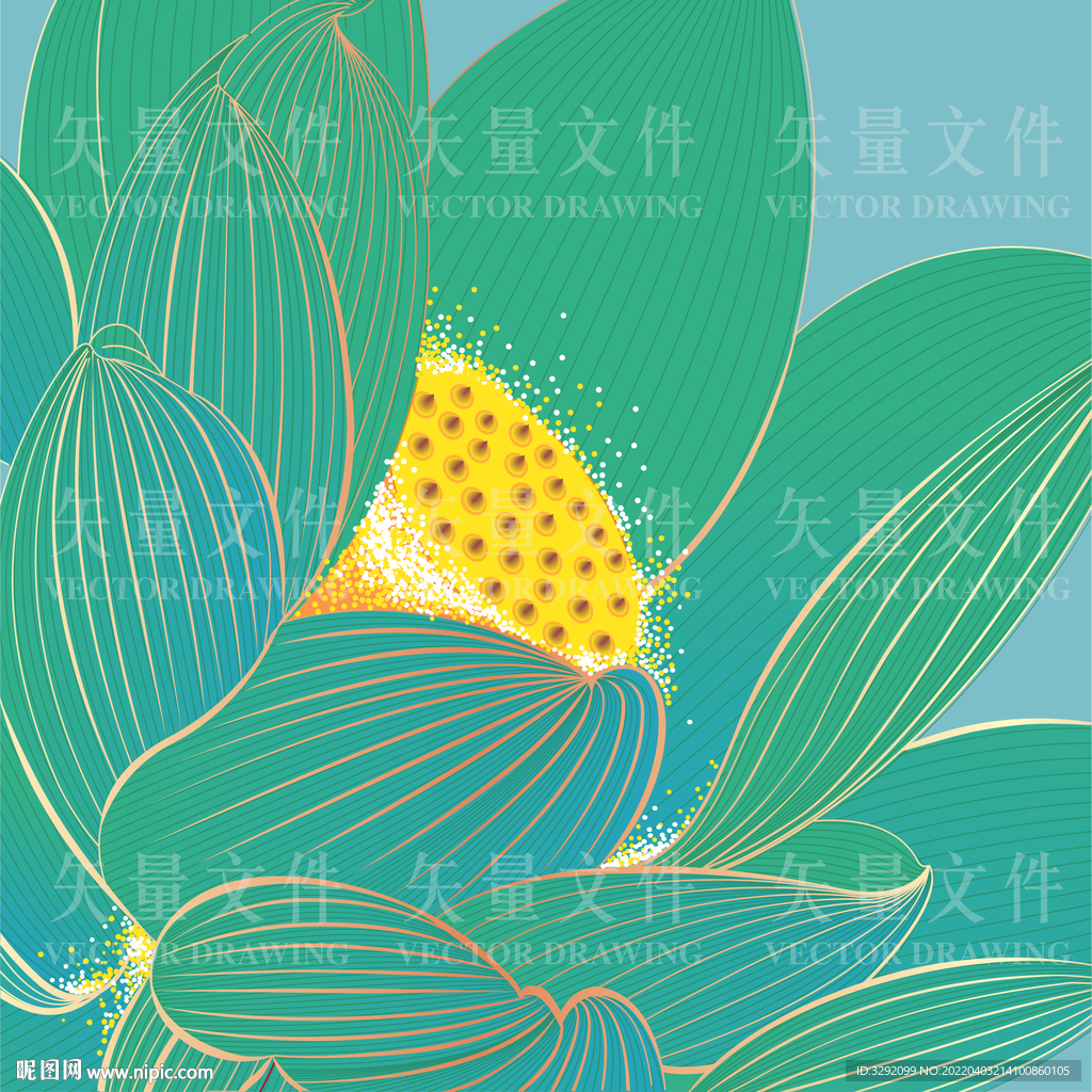 矢量荷花莲花文件