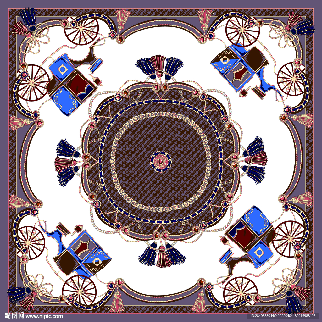 大牌 方巾  数码印花