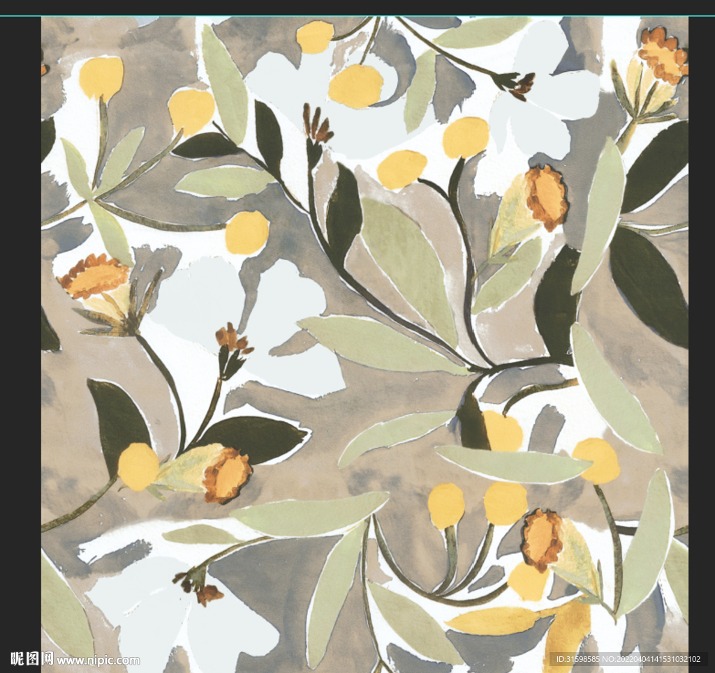 大牌数码印花  叶子