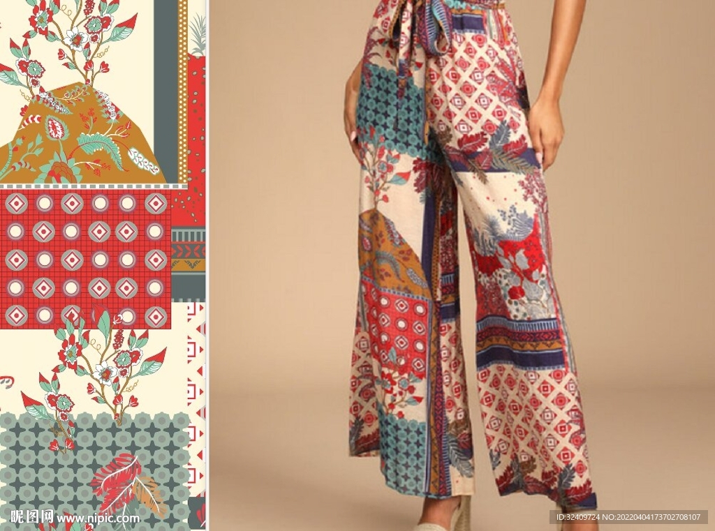 大牌 方巾 民族图案