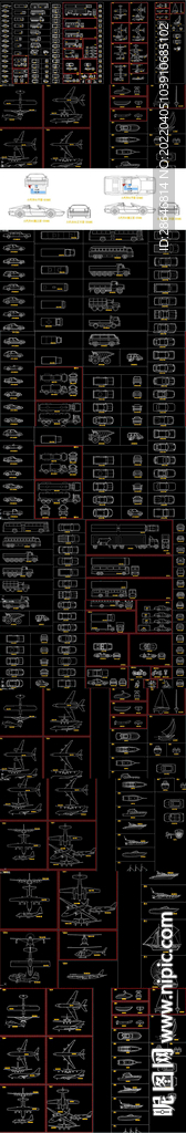 交通工具动态块CAD图库
