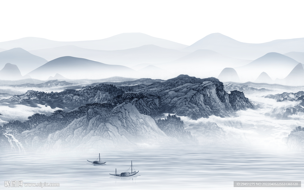 新中式电视高清山水 TIF分层