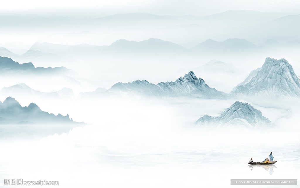 高清 新款客厅山水 TIF分层