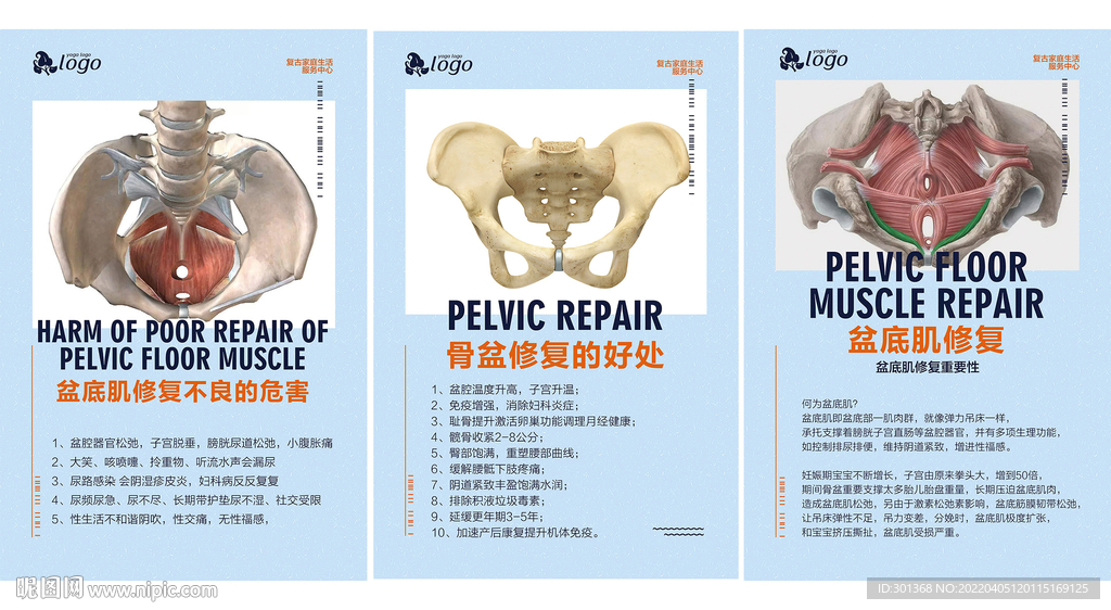 产后骨盆恢复海报