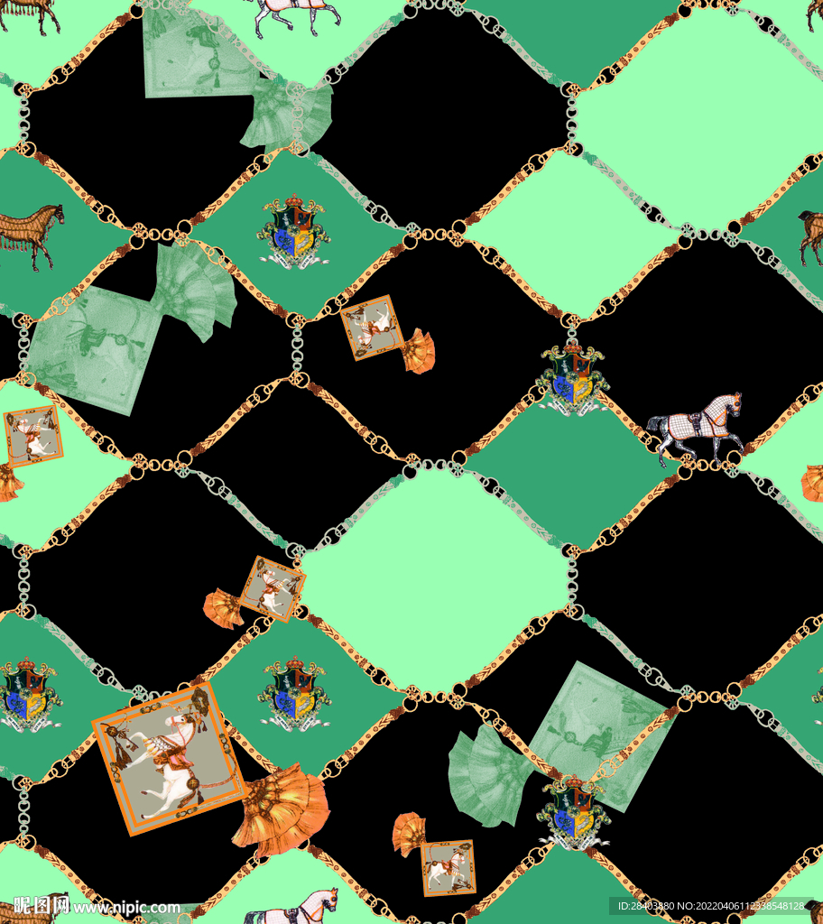 大牌 方巾 数码印花