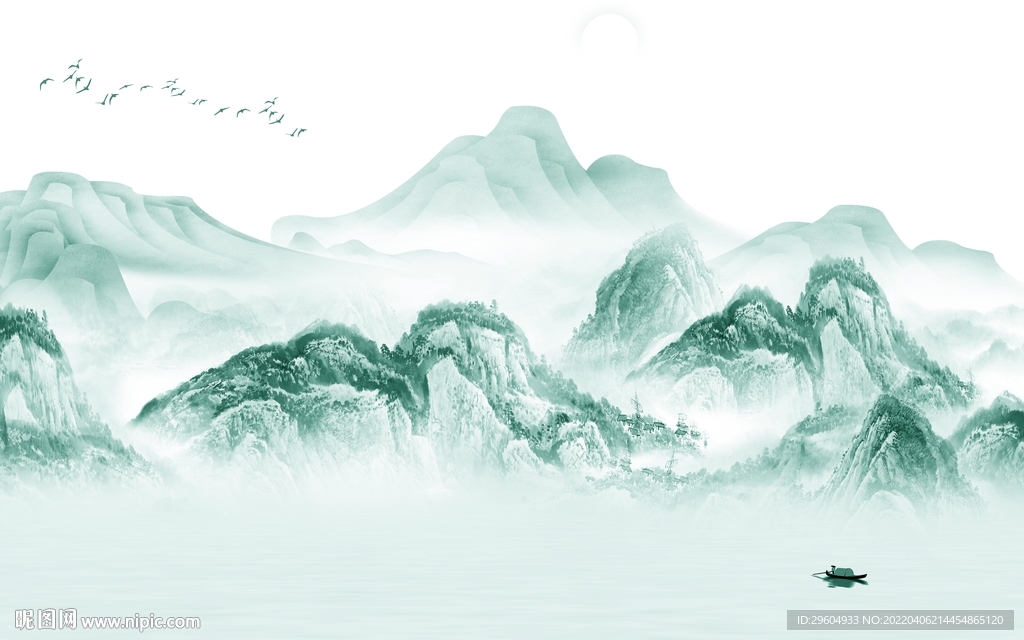 中式最新别墅山水 TIF分层