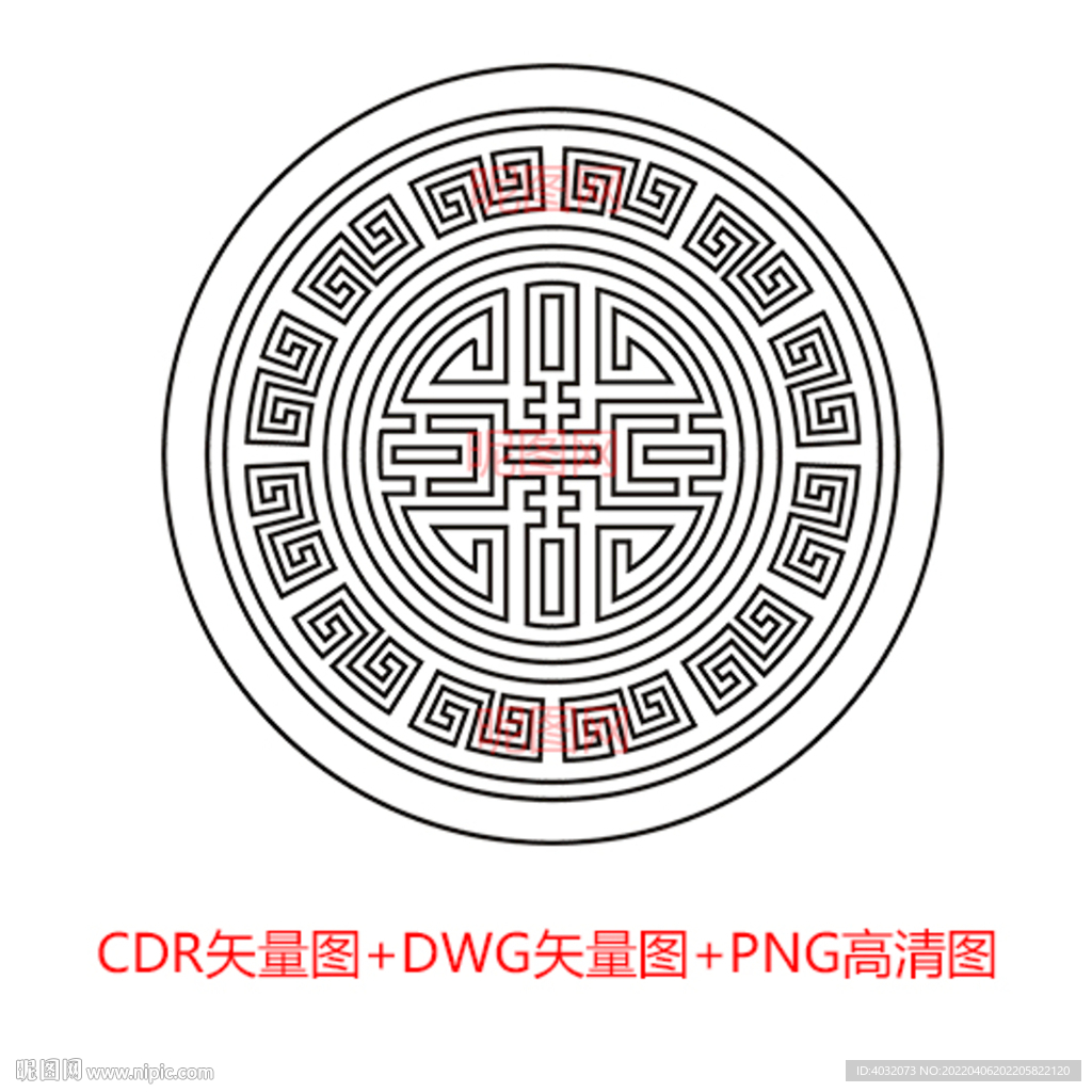 中式古典万字纹边框图案