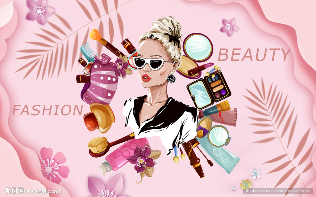 化妆品美妆背景