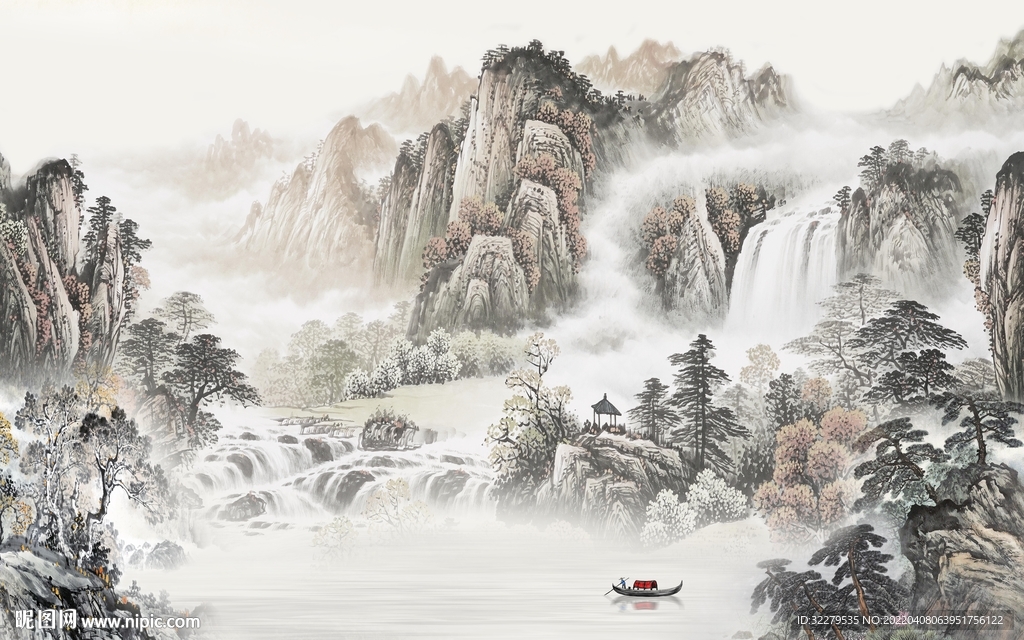 高端别墅现代山水 TIF分层