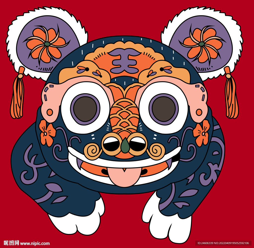 虎年虎虎生威童装T恤素材