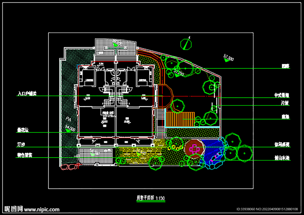 别墅景观平面图