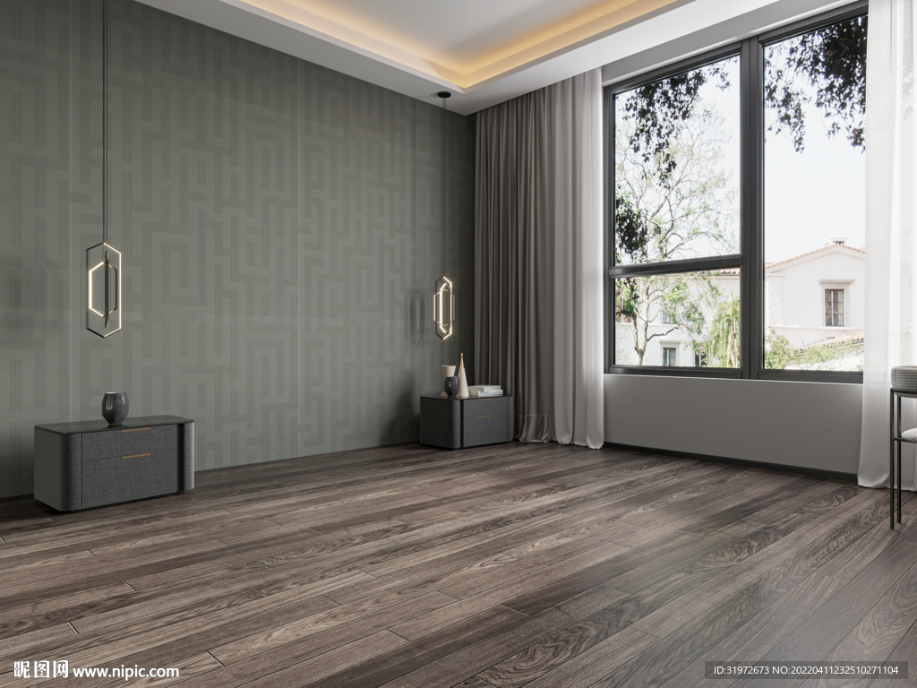 现代卧室场景 家具场景