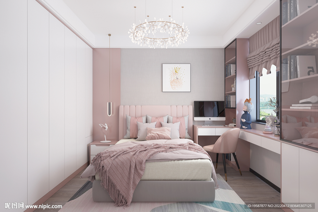 女儿房设计效果图模型