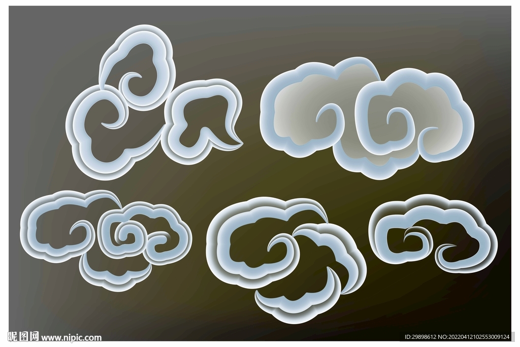 中国风古典云纹云朵