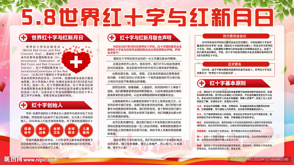 红十字红新月日展板