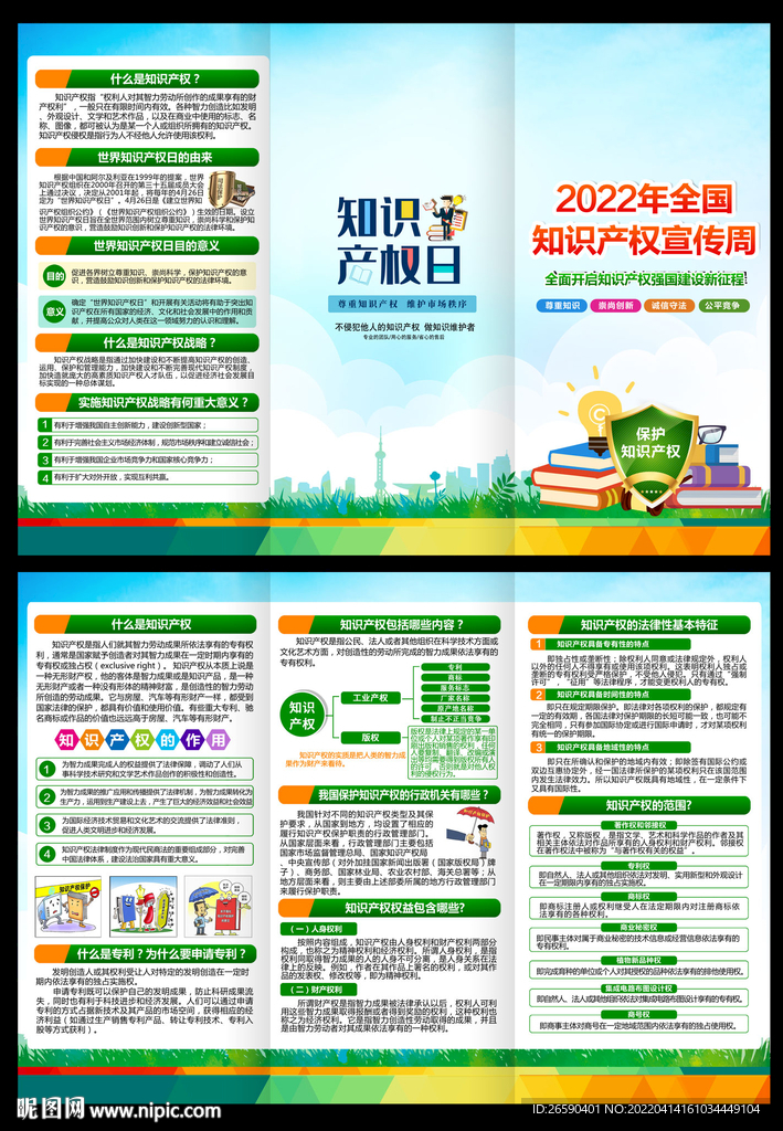 全国知识产权宣传周三折页