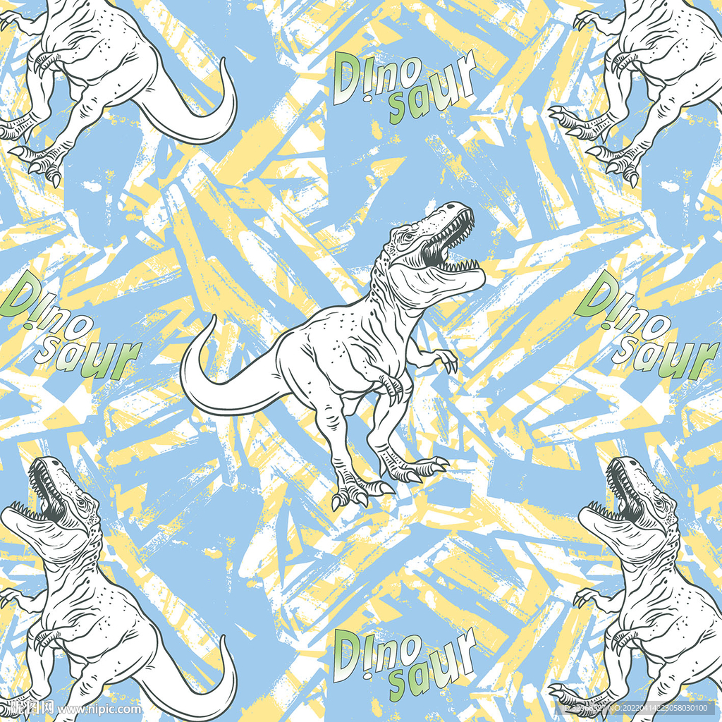 迷彩 恐龙 卡通