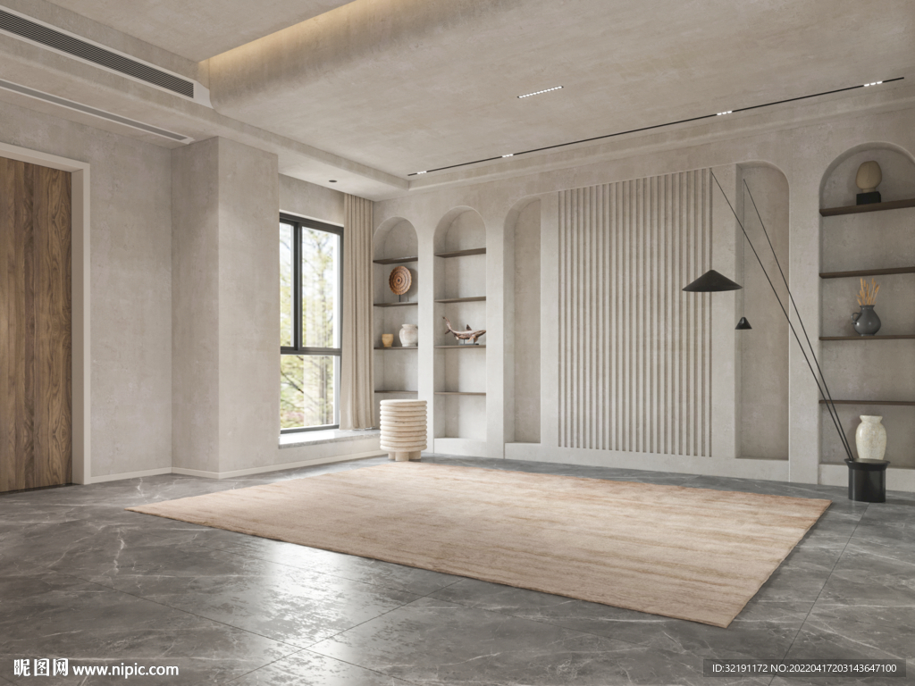 现代极简客厅场景 家具场景