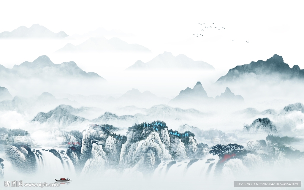 大气背景意境山水 TIF分层