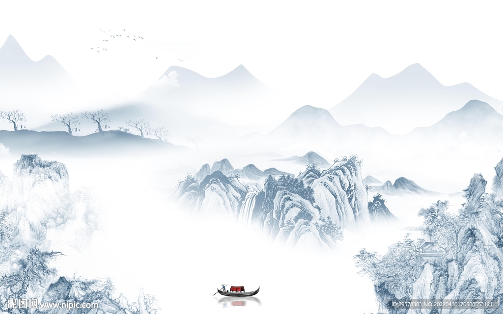 高清背景意境山水 TIF分层