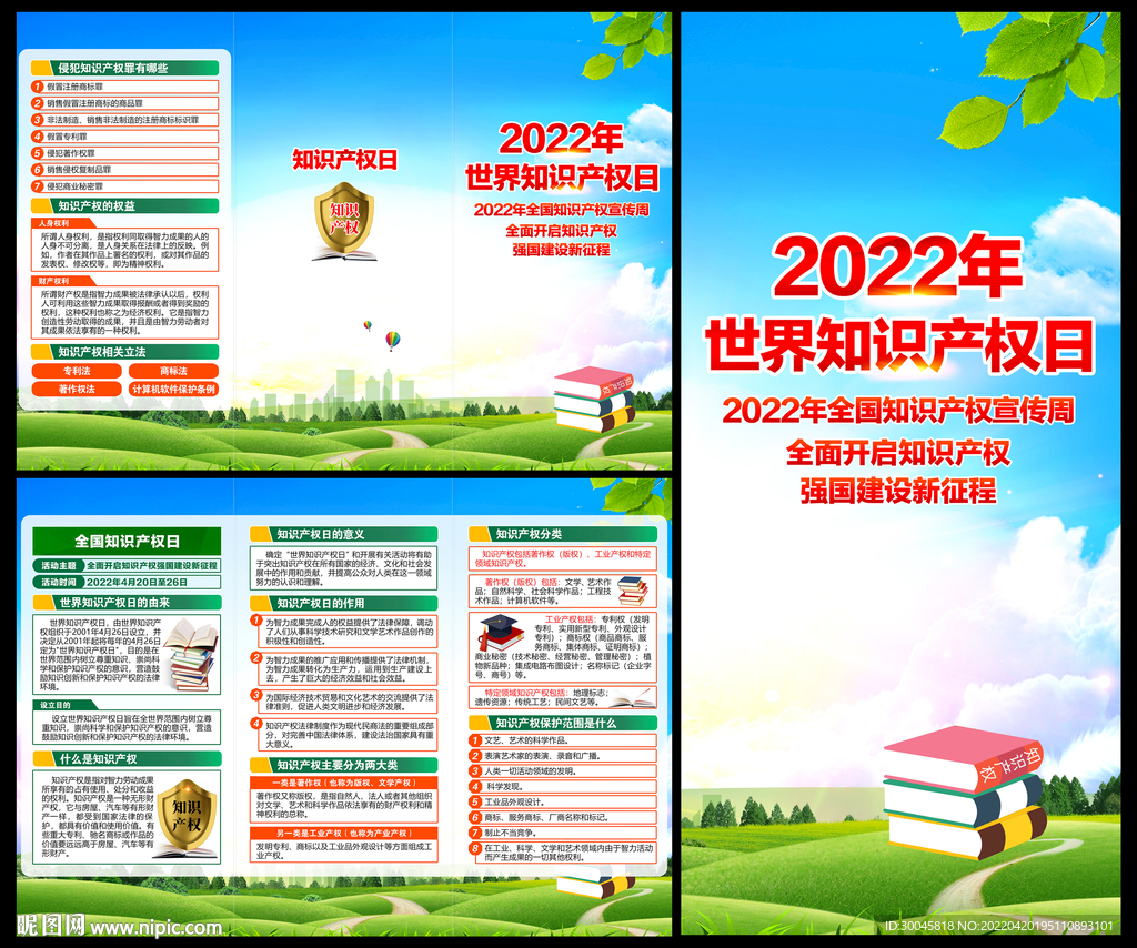 全国知识产权宣传周三折页