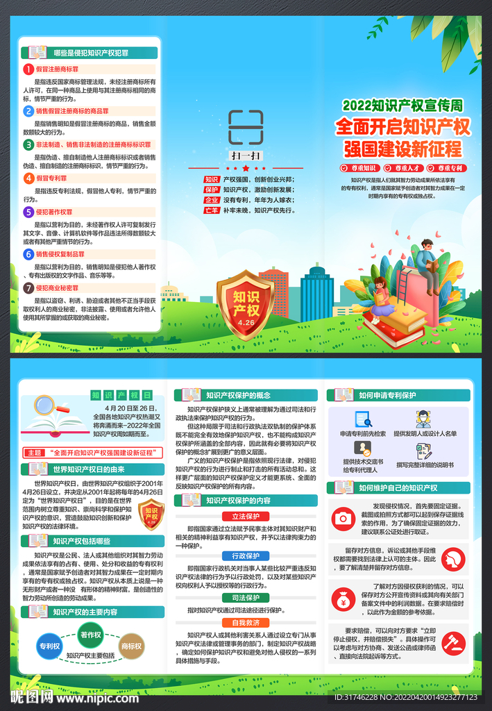 知识产权宣传周三折页