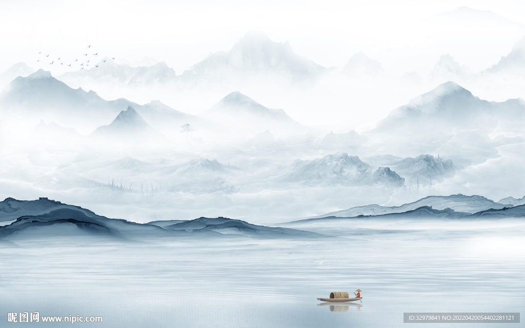 新中式简约别墅山水 TIF分层