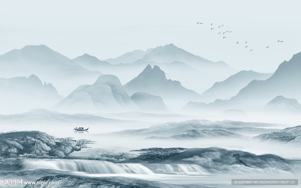 大气 简约别墅山水 TIF分层