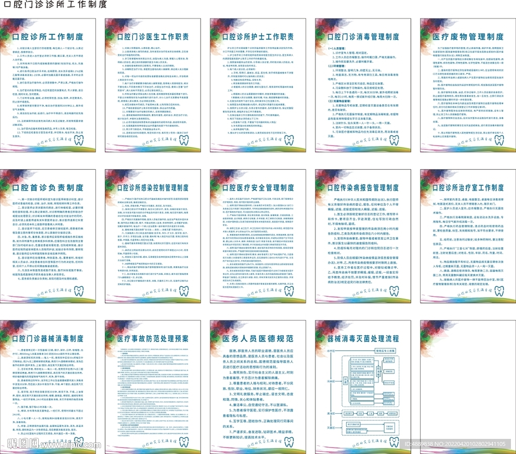 口腔门诊诊所职责制度