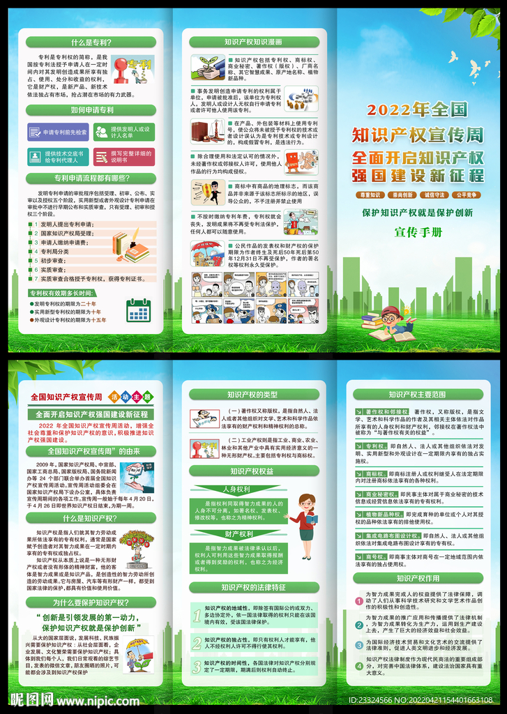 全国知识产权宣传周三折页