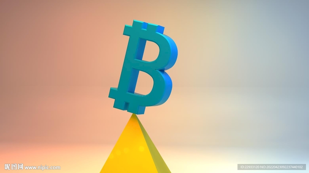 金字塔尖的数字货币C4D立体风