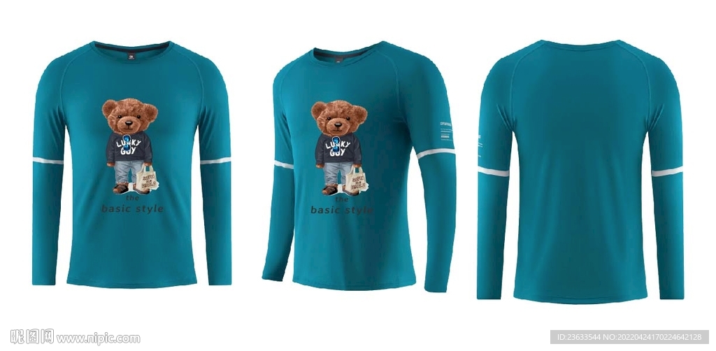 长袖t恤印花样机图片