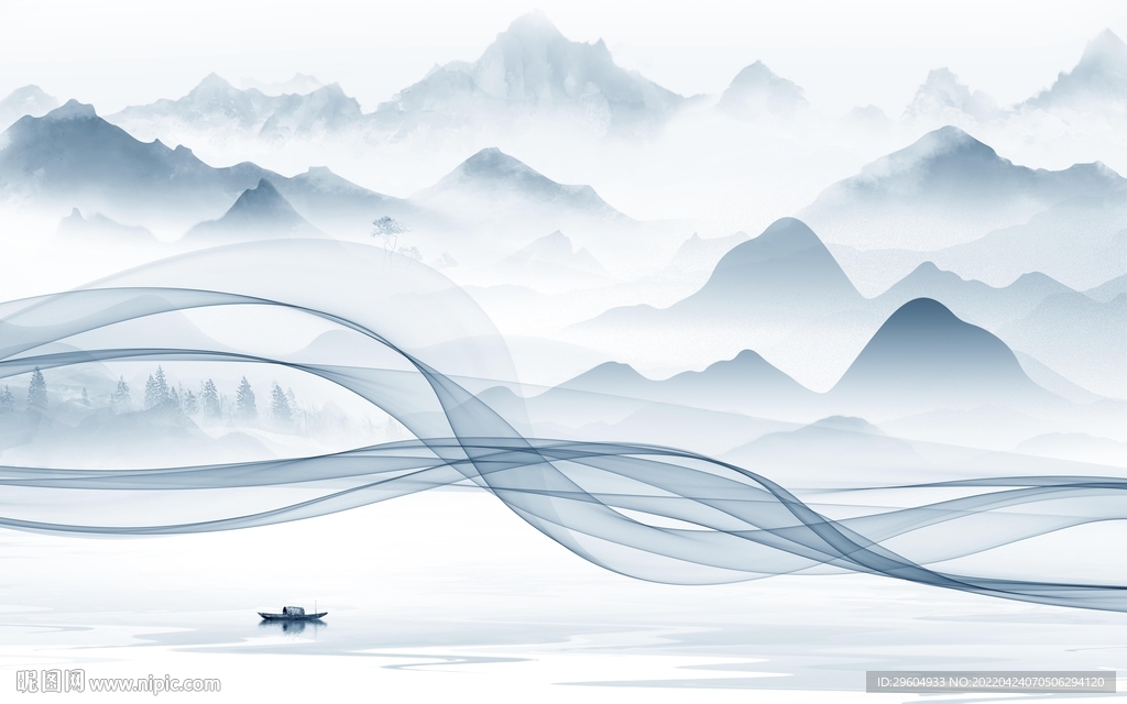 高档 客厅最新山水 TIF分层