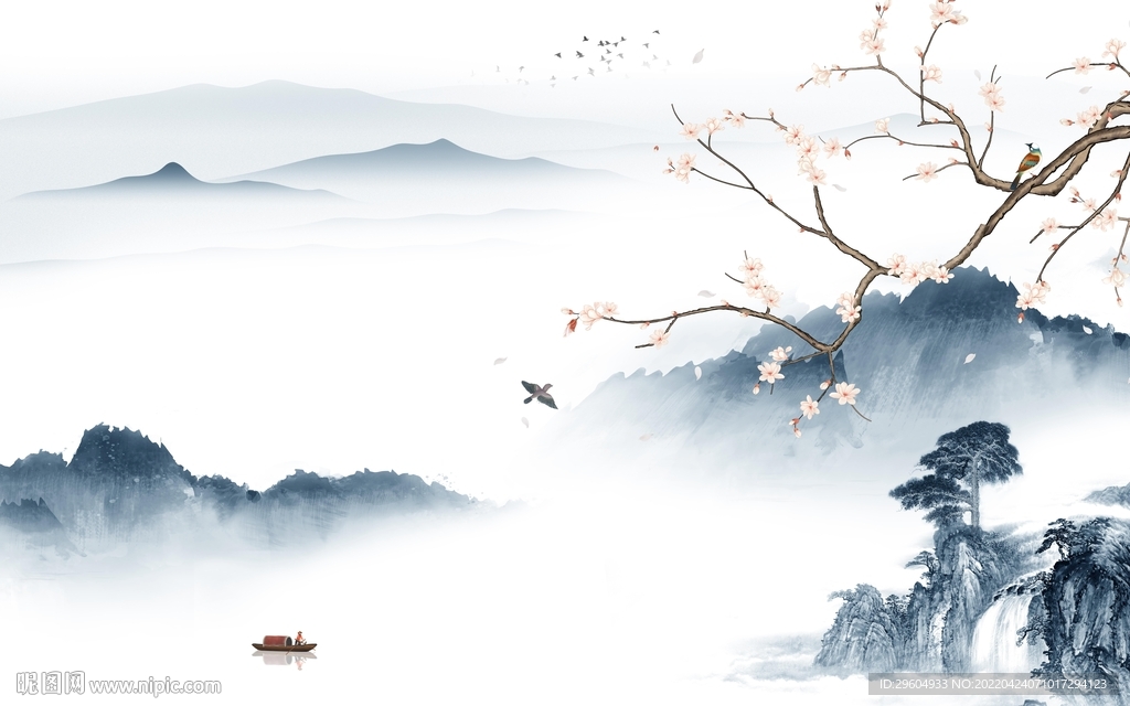 高清 客厅最新山水 TIF分层