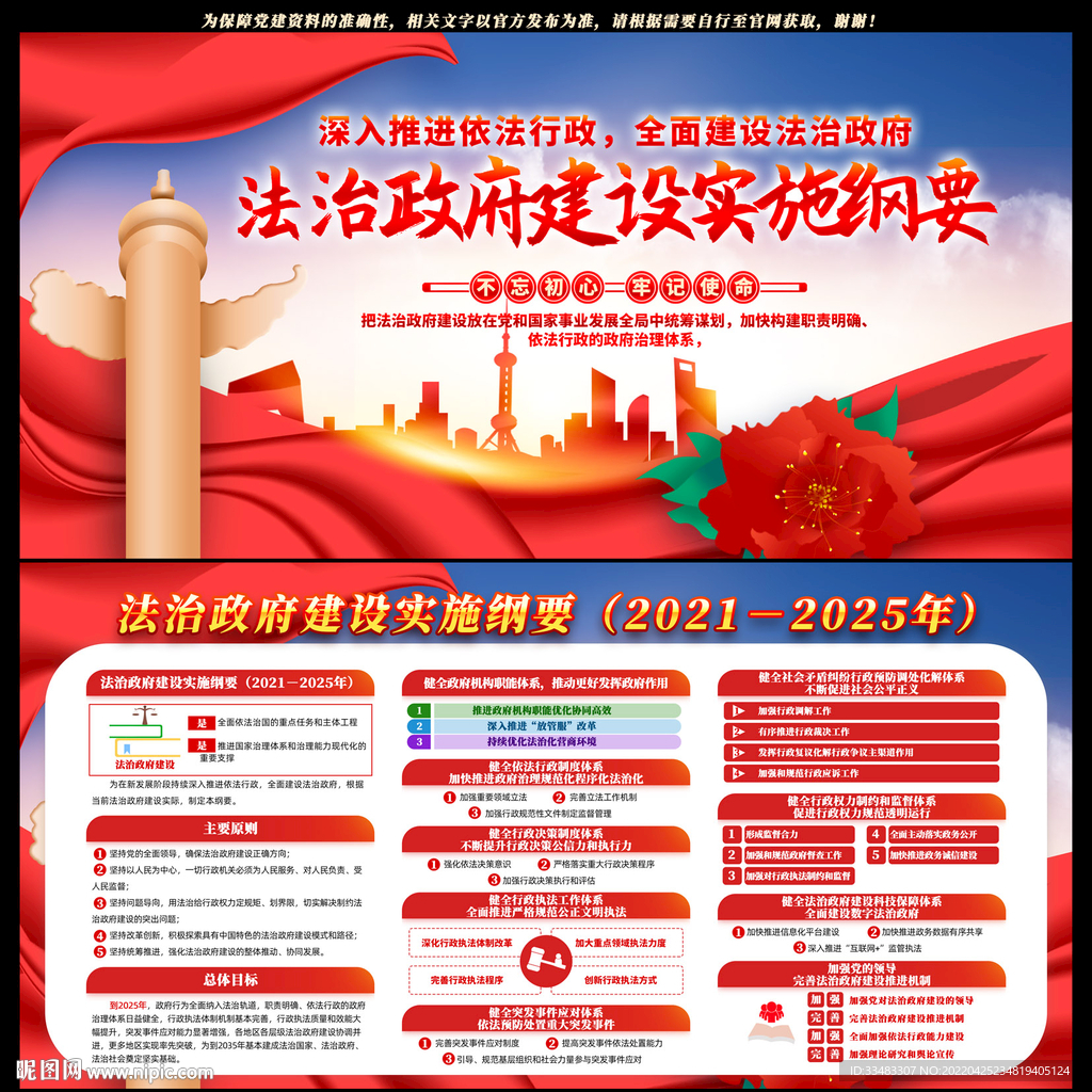 法治政府建设实施纲要宣传栏展板